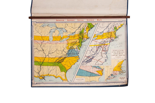 Vintage Denoyer Geppert Map // ONH Item 2683E