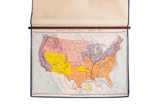 Vintage Denoyer Geppert Map // ONH Item 2683O