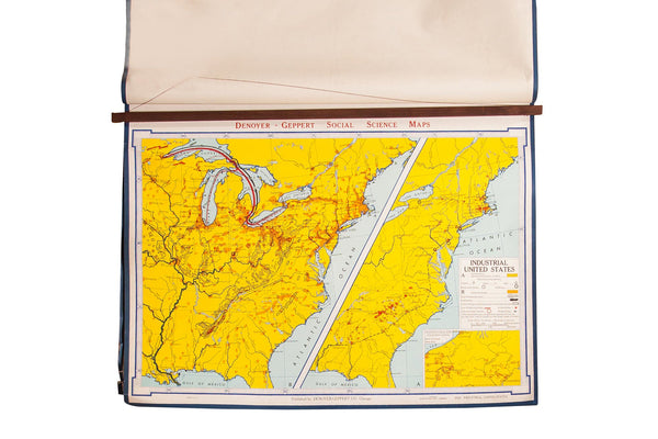 Vintage Denoyer Geppert Map // ONH Item 2683V