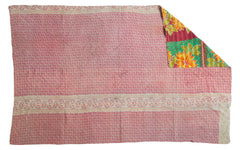 Vintage Indian Kantha Quilt // ONH Item 2701 Image 2
