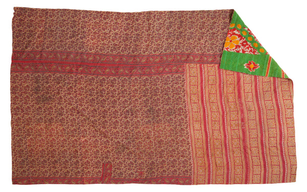 Vintage Indian Kantha Quilt // ONH Item 2708 Image 1