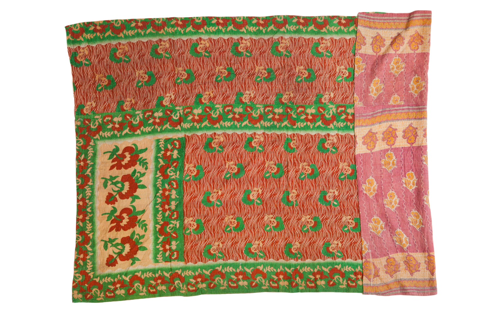Vintage Indian Kantha Quilt // ONH Item 2717 Image 1