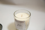 Top of Old New House soy candle in collectible ribbed vintage glass jar.