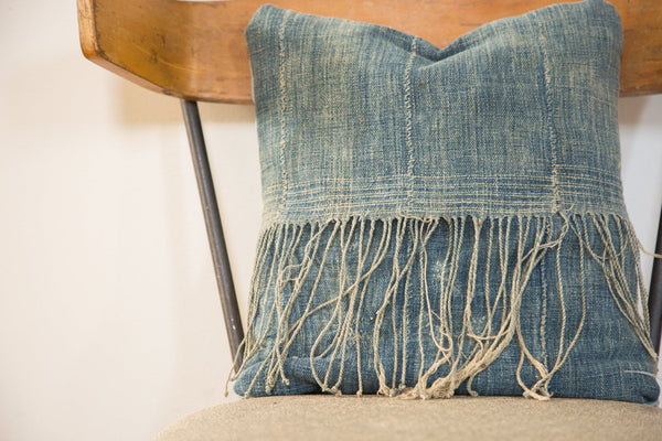 African Indigo Handmade Pillow // ONH Item 2973C Image 2