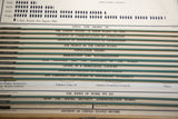 Stacked green-edged vintage democracy charts, showing titles on immigration and social security.