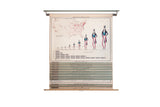Vintage Democracy School Chart fully unrolled, displaying Uncle Sam graphics and a US population map.