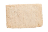 Plush, hand woven New Moroccan Shag Bath Mat in light cream, 2' x 3'1