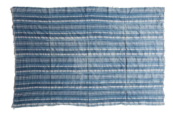 Striped Indigo African Textile Throw