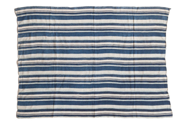 Striped Indigo African Textile Throw