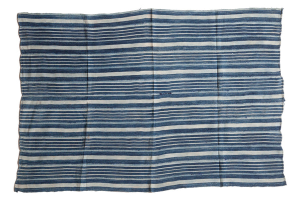 Striped Indigo African Textile Throw