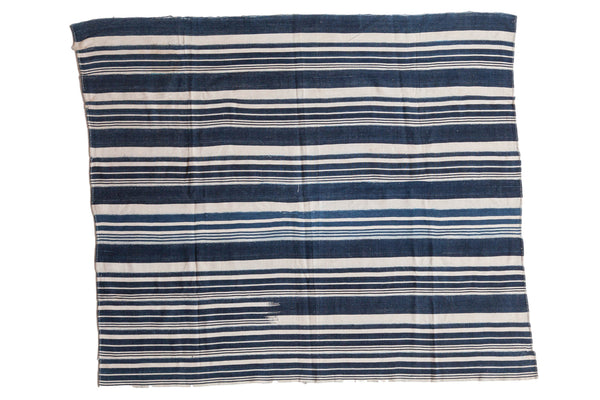 Striped Indigo African Textile Throw