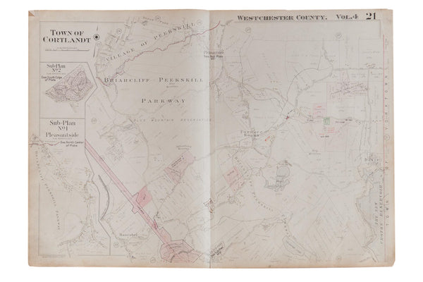 Vintage Hopkins Map of Town of Cortlandt NY 