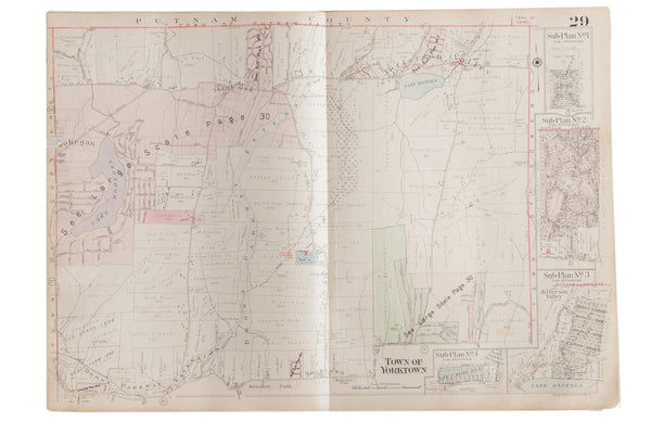 Vintage Hopkins Map of Town of Yorktown Westchester County New York