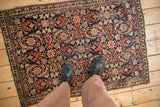 Overhead view demonstrating the scale of a vintage Tabriz rug with its finely drawn Herati motif.