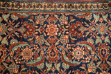 The clear drawing of an oversized Herati motif on a finely woven vintage Tabriz rug.
