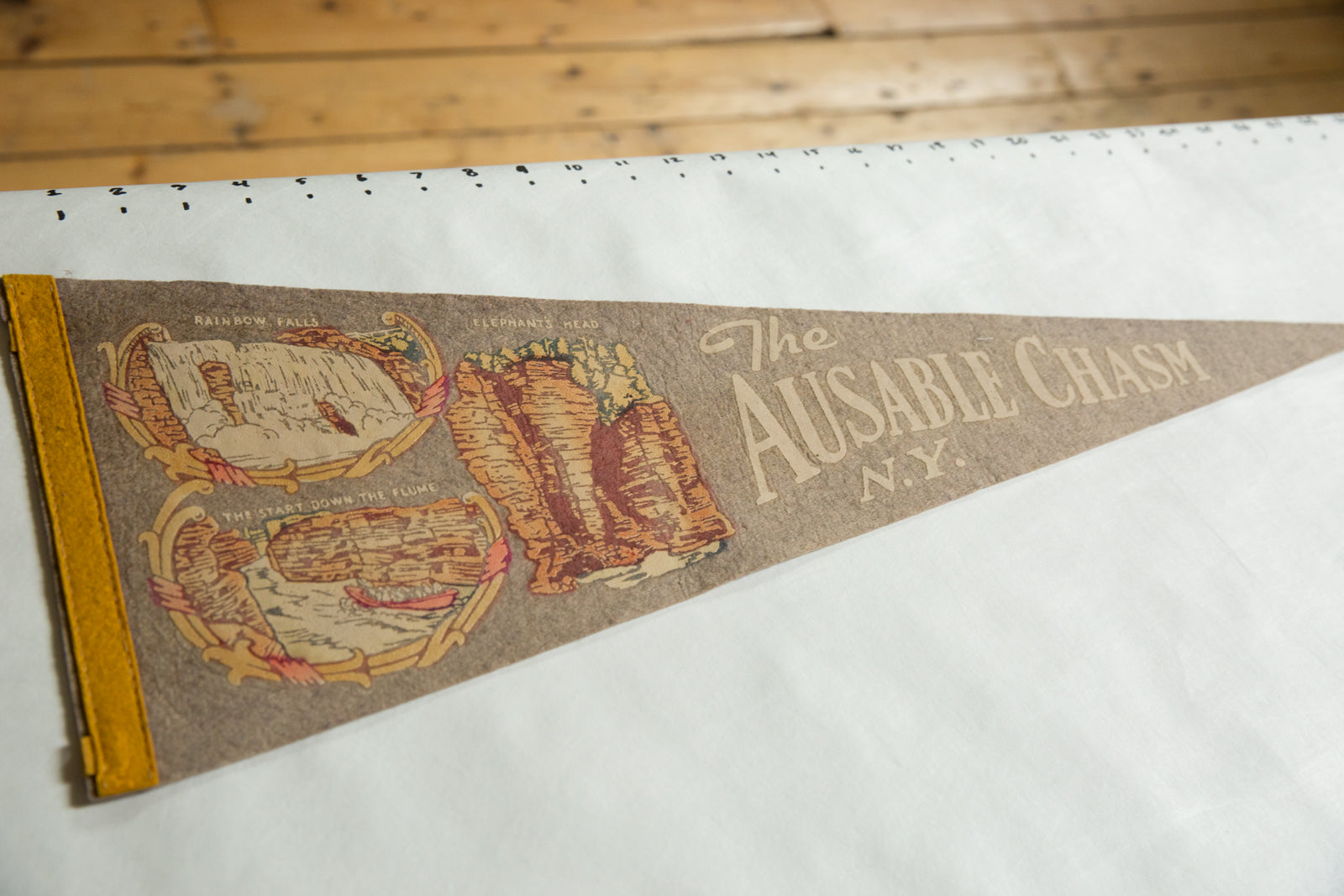 The Ausable Chasm N.Y. Felt Flag