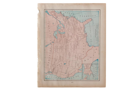 Map of USA Cram's Unrivaled Atlas of the World 1907 Edition