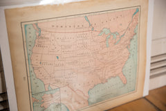 Map of USA Cram's Unrivaled Atlas of the World 1907 Edition