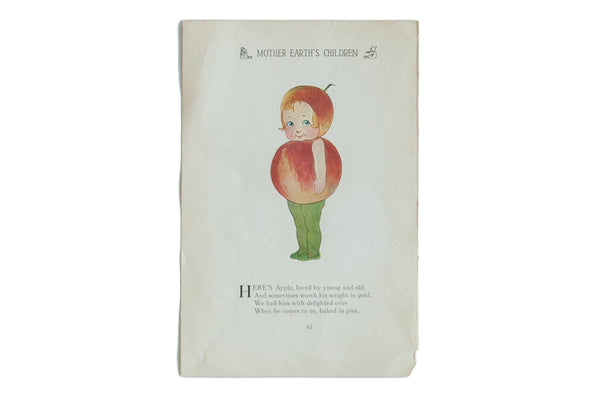 Antique M.T. Ross Mother Earth's Children Illustration