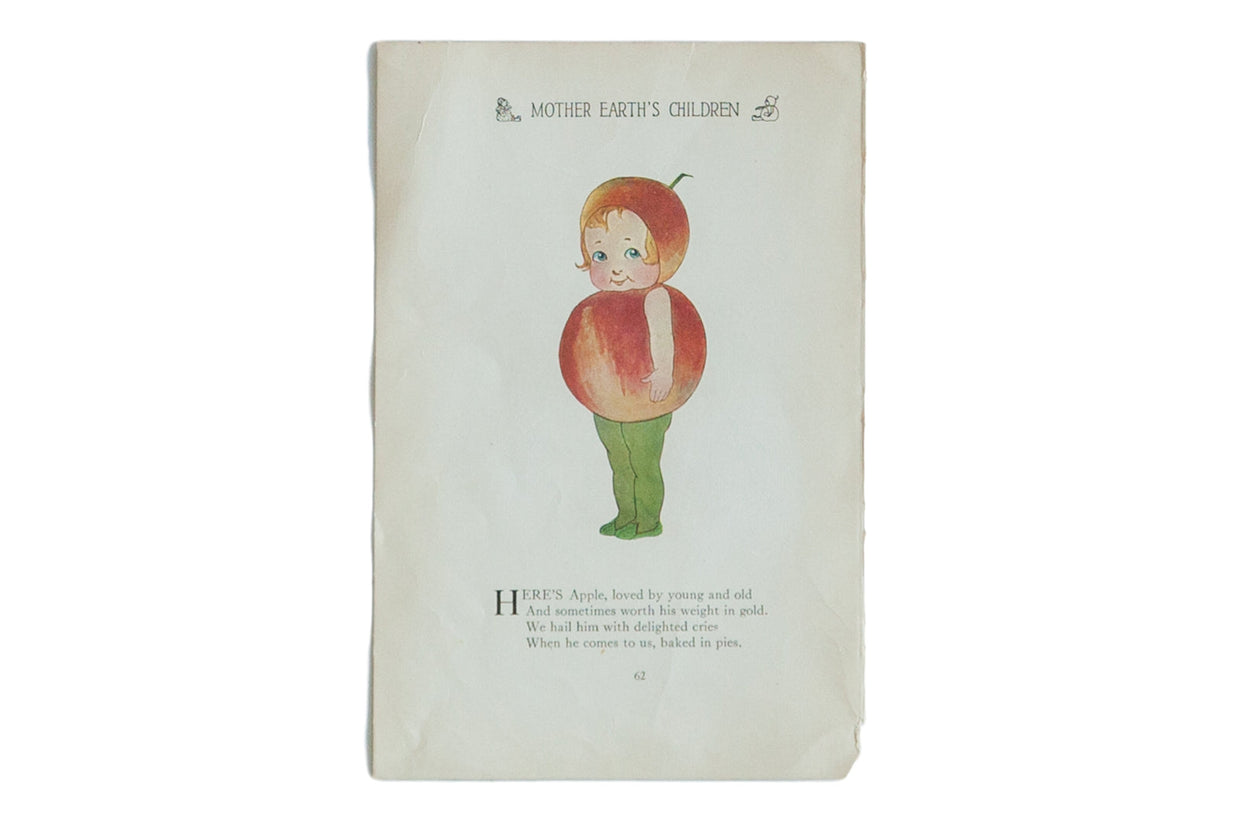 Antique M.T. Ross Mother Earth's Children Illustration