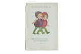 Original 1914 M.T. Ross illustration showing children as purple and red walking plums.