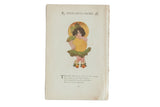 Antique M.T. Ross book page illustration from 1914 of a girl in a grapefruit costume.
