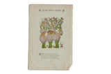 Antique 1914 M.T. Ross Mother Earth's Children page, whimsical pearl onion figures, 6x9 inches.