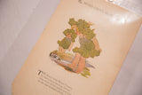 Angled view of the M.T. Ross antique illustration showing children dressed in watercress leaves.