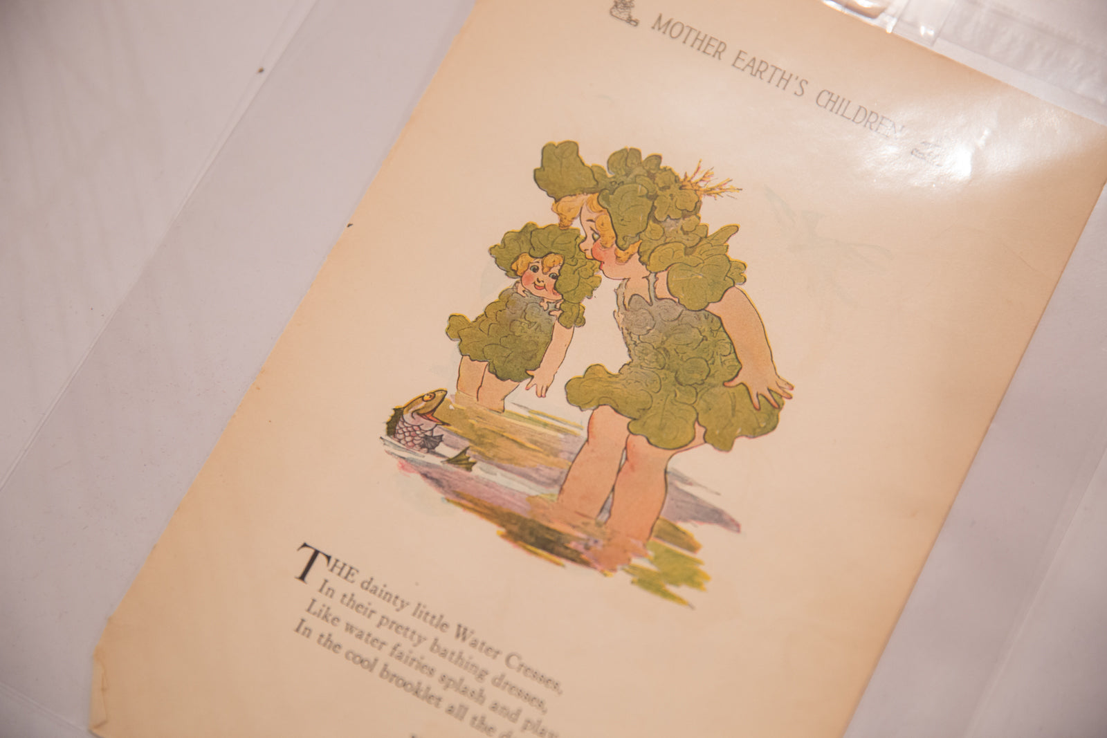 Antique M.T. Ross Mother Earth's Children Illustration // ONH Item 6819 Image 1