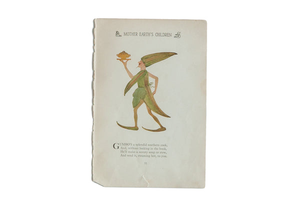 Antique M.T. Ross Mother Earth's Children Illustration // ONH Item 6824