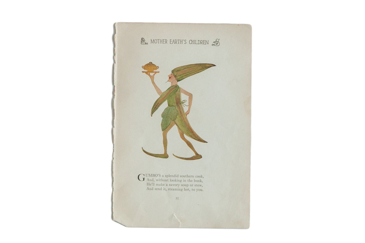 Antique M.T. Ross Mother Earth's Children Illustration // ONH Item 6824