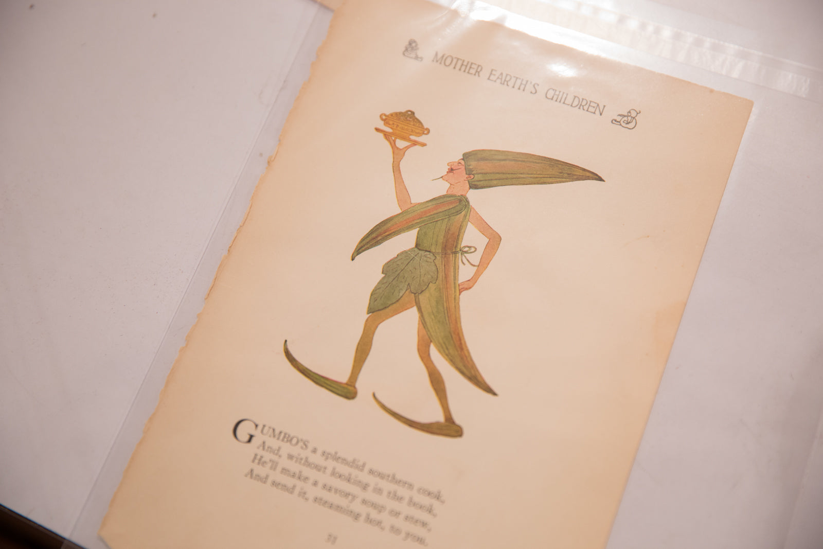 Antique M.T. Ross Mother Earth's Children Illustration