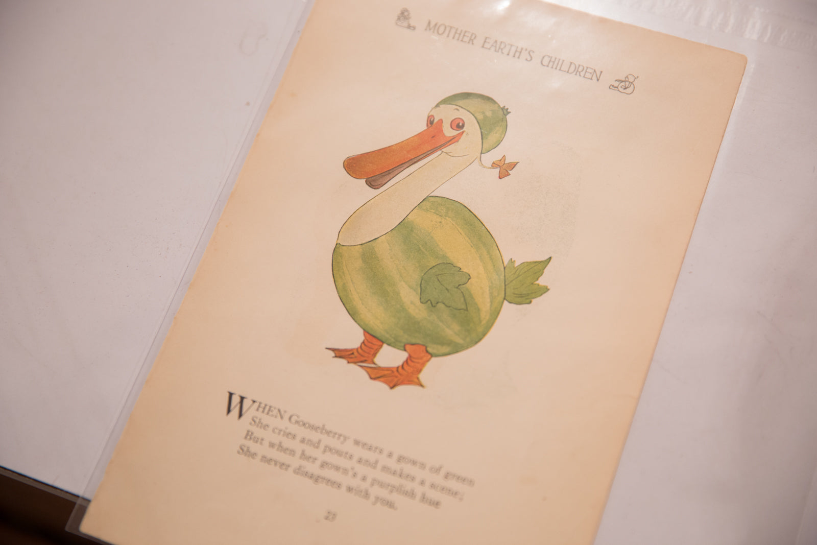 Antique M.T. Ross Mother Earth's Children Illustration