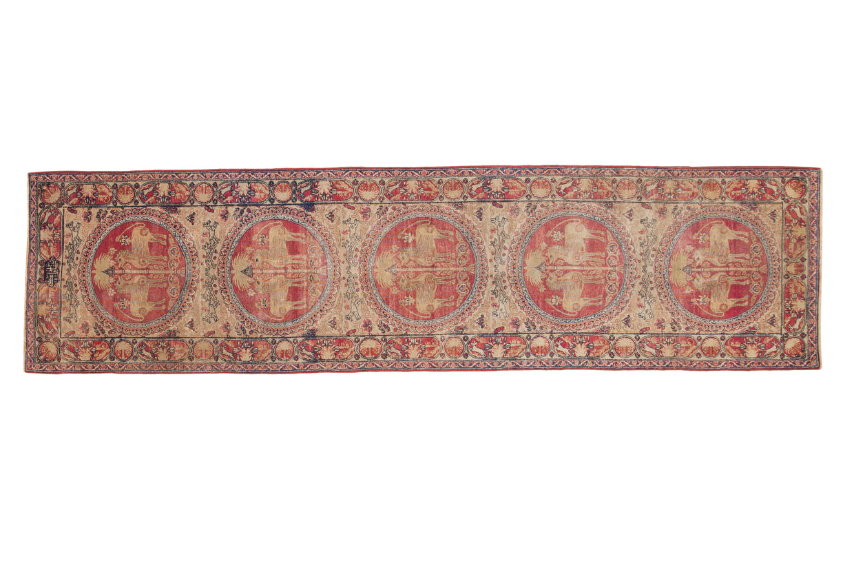 3x11.5 Antique Kerman Rug Runner