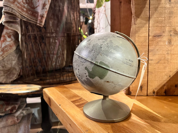 Vintage 1970s Moon 6” Globe Piggy Bank // ONH Item: 12322, Image 1