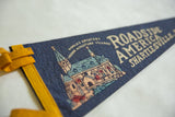 Vintage blue felt Shartlesville pennant with detailed 