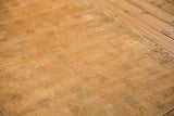 Distressed Oushak rug runner showing mostly even wear to the hand-knotted pile.
