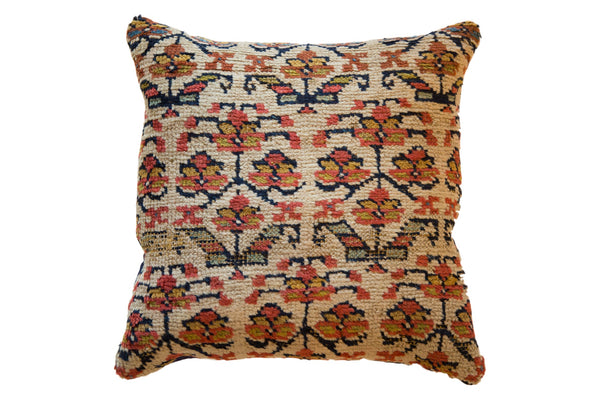 Reclaimed Vintage Rug Fragment Flower Pillow // ONH Item 7674