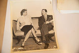 Ingrid Bergman and John Emery discussing a scene in the vintage Spellbound photo.