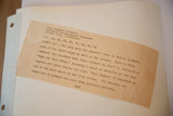 Detail of aged, typewritten press release text for the Carole Lombard photo.
