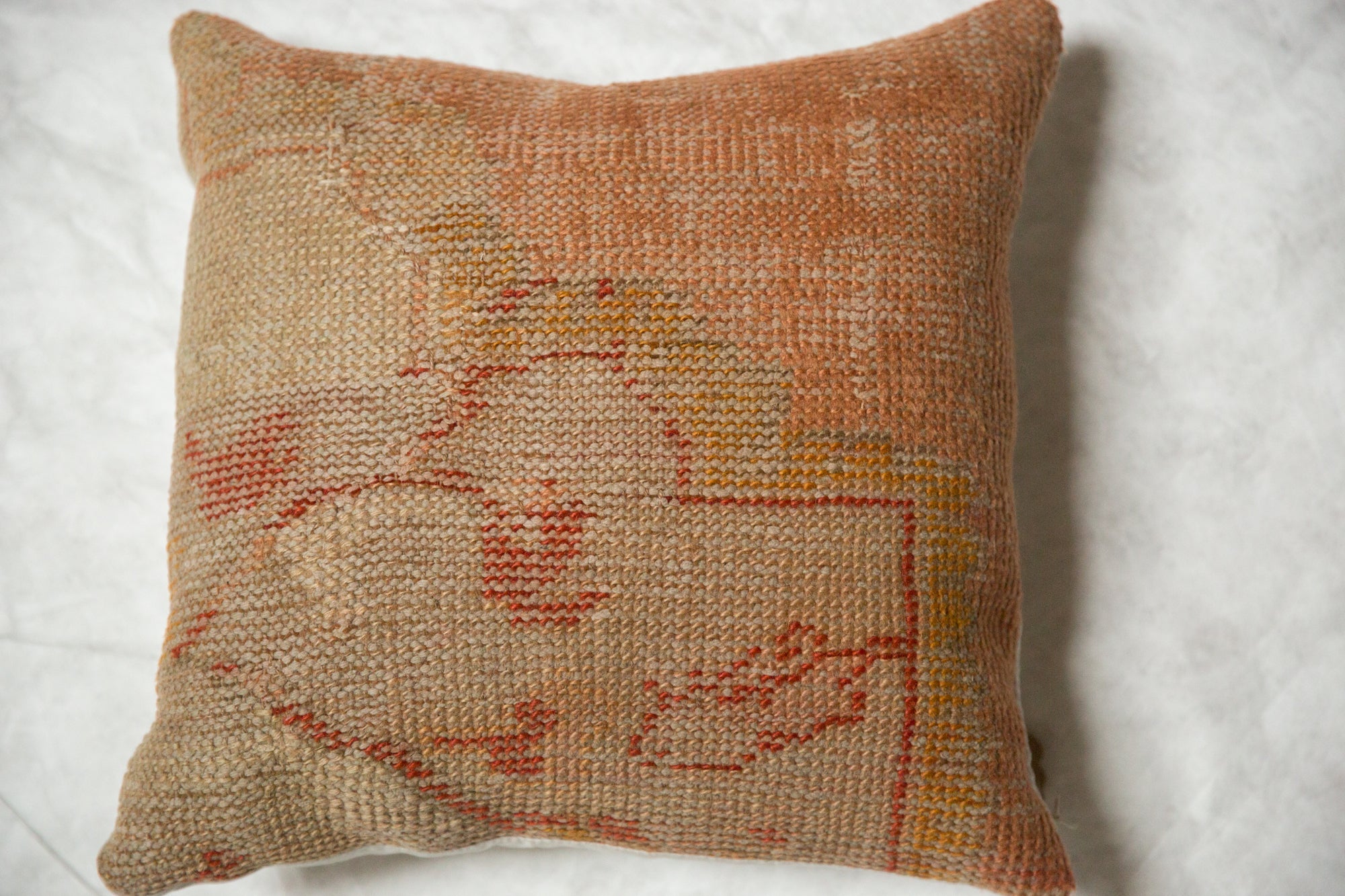 Vintage Turkish Rug Fragment Throw Pillow // ONH Item 7742 Image 1