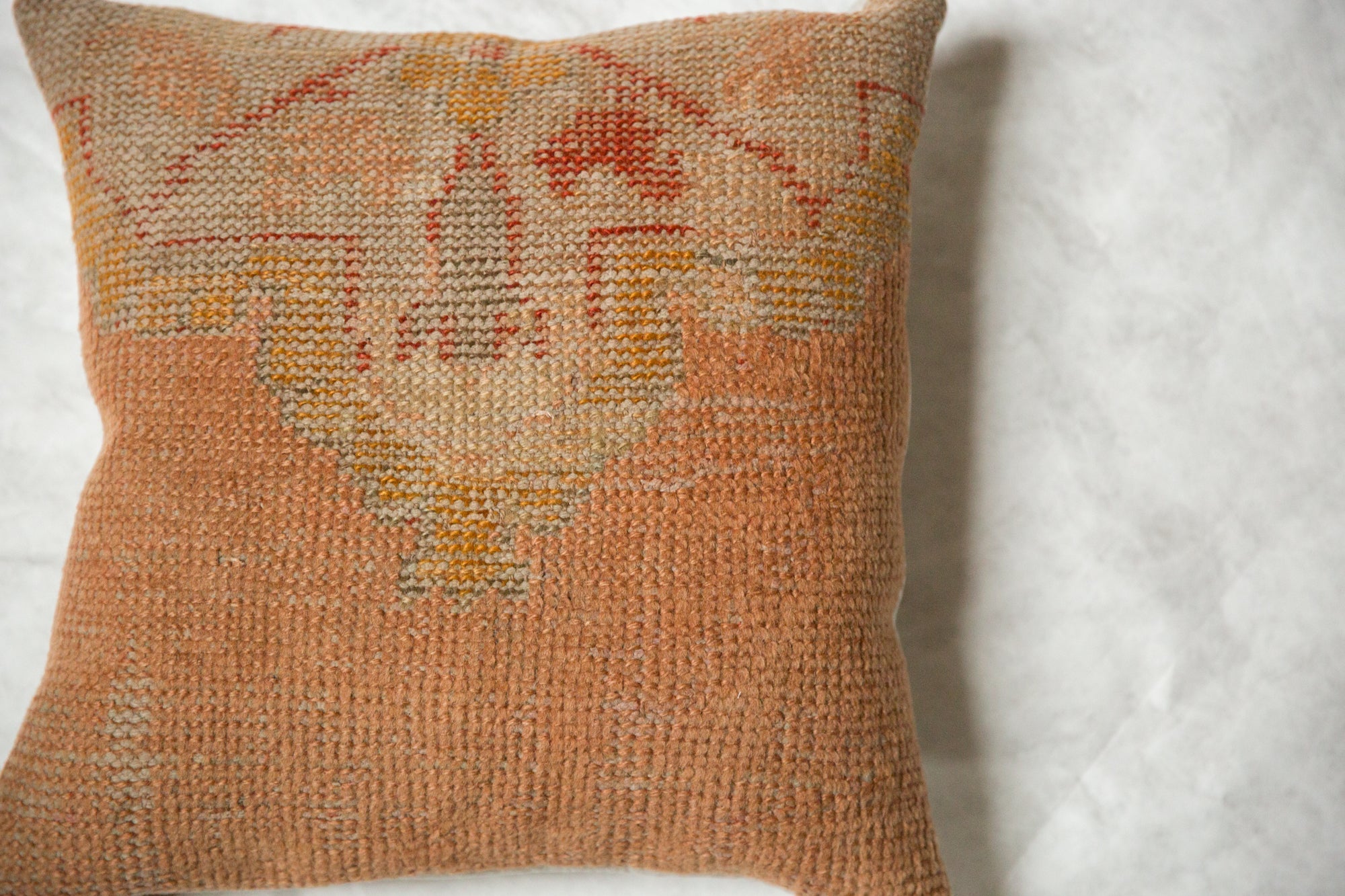 Vintage Turkish Rug Fragment Throw Pillow // ONH Item 7743 Image 1