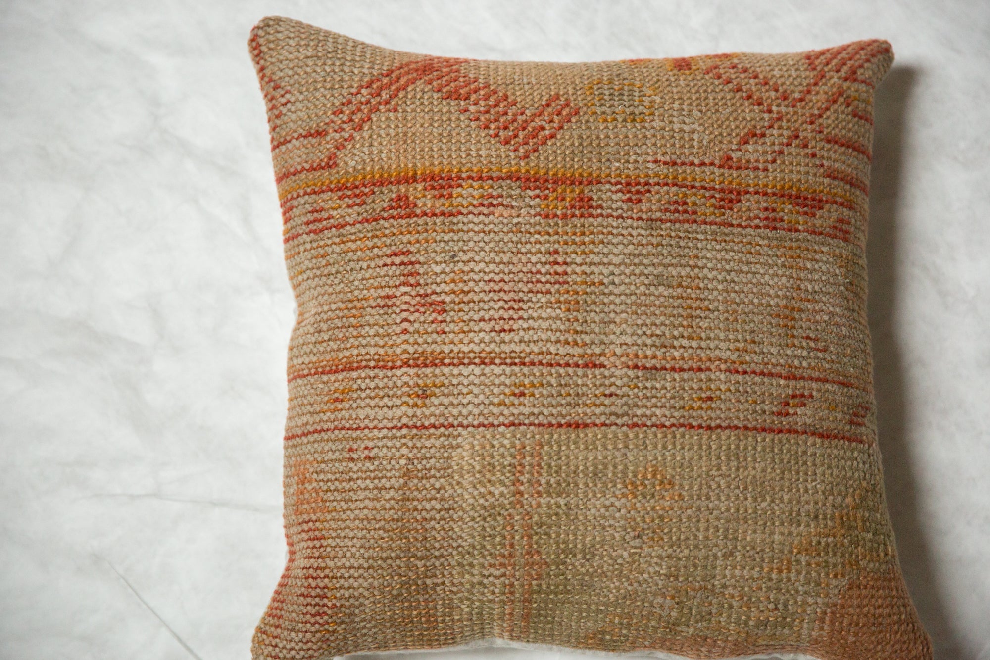 Vintage Turkish Rug Fragment Throw Pillow // ONH Item 7744 Image 1