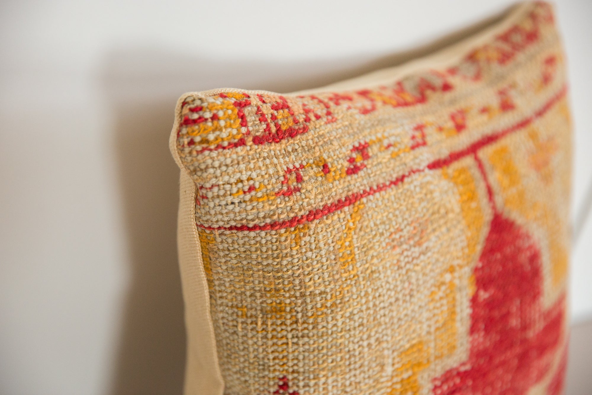 Antique Rug Fragment Throw Pillow // ONH Item 7783, Image 1