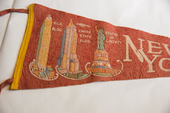 Vintage New York City Felt Flag // ONH Item 8060 Image 1