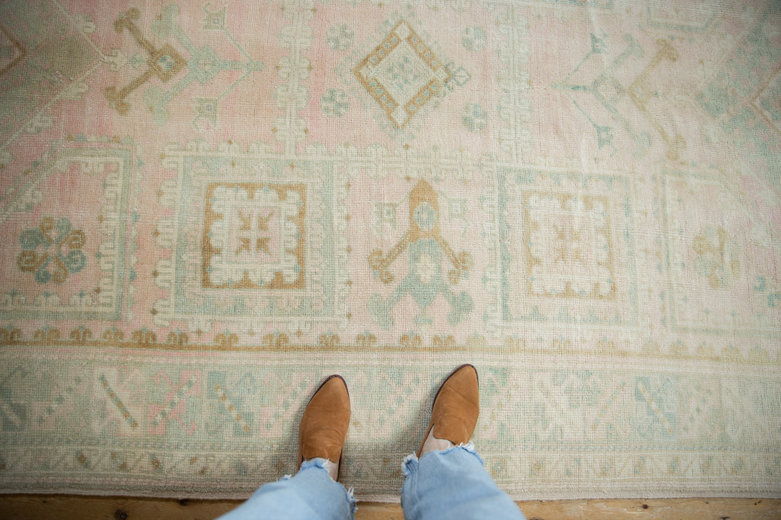 Vintage Distressed Oushak Carpet // ONH Item: 8229, Image 1
