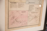 Antique 1860s directory showing Bedford Business Directory and Lake Marie map section.