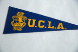 Textured royal blue felt of the vintage UCLA pennant, with crisp yellow lettering.