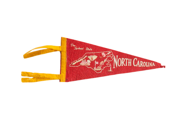 Vintage North Carolina Felt Flag // ONH Item 9193