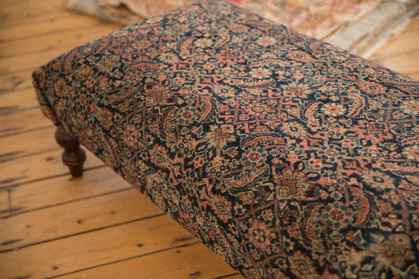RESERVED Vintage Persian Fereghan Rug Ottoman Coffee Table // ONH Item: AS8097A12275A, Image 9